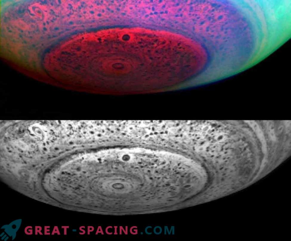 Cassini visar förändringar i Saturnus massiva polära vorter.