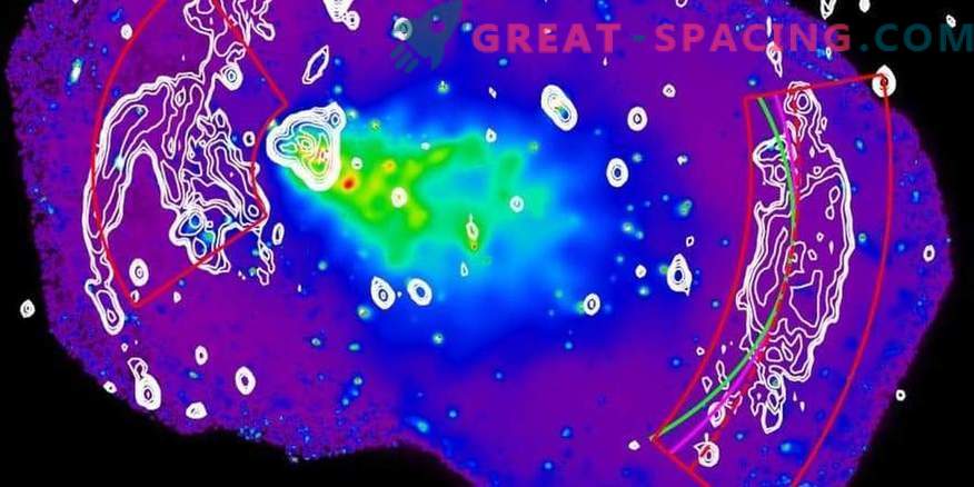 Fusion av galaktiska kluster tillåter oss att studera accelerationen av elektroner