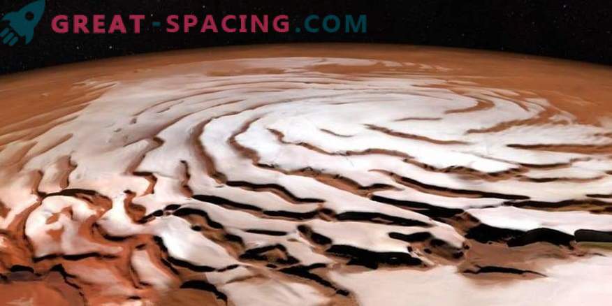 Hur ser polar isen på Mars ut som