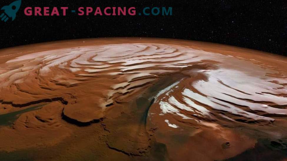 Hur ser polar isen på Mars ut som