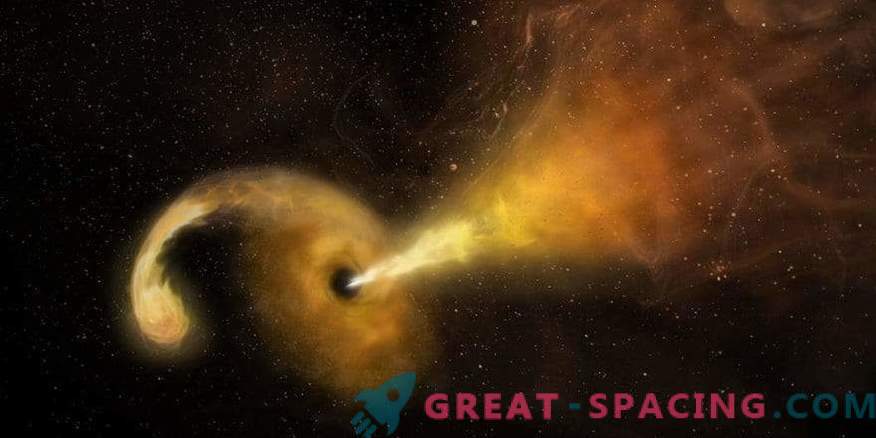 Ett svart hål förstör en stjärna