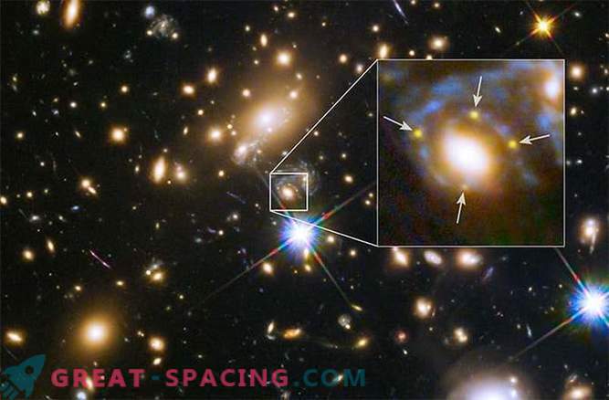 Hubble visade fyra reflektioner av en gammal supernova