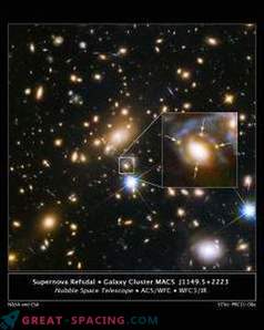 Hubble visade fyra reflektioner av en gammal supernova