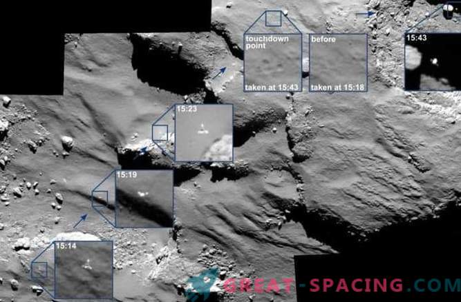 Rosetta fångar Phils resa på en komet