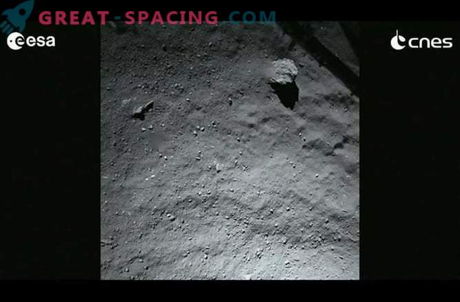 Första fotografier av kometen Churyumov-Gerasimenko från Phils landningsmodul