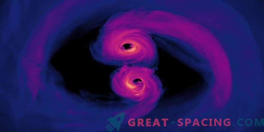Spiral fusion av supermassiva svarta hål