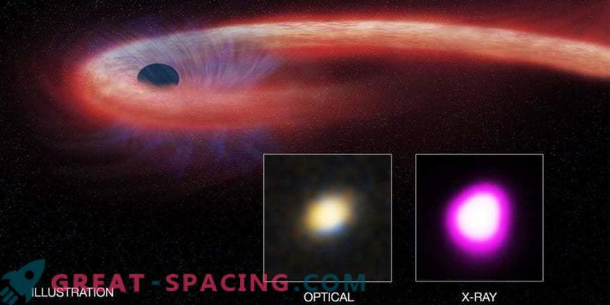 Ett supermassivt svart hål rivs av en olycklig stjärna