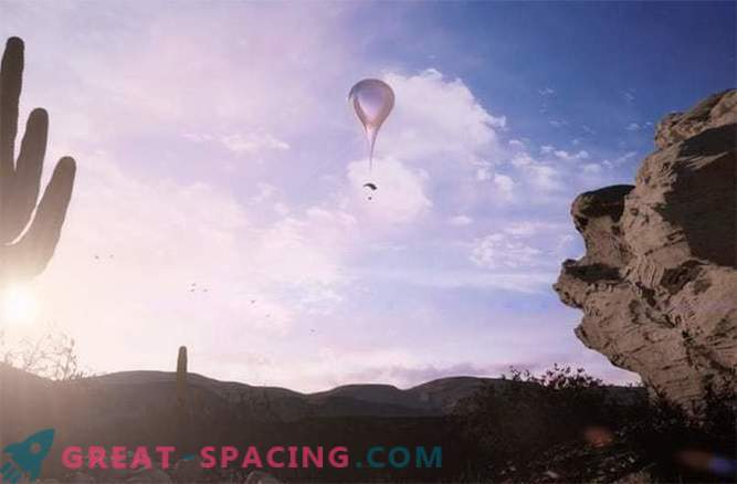 Ballong på gränsen med rymden: Foto