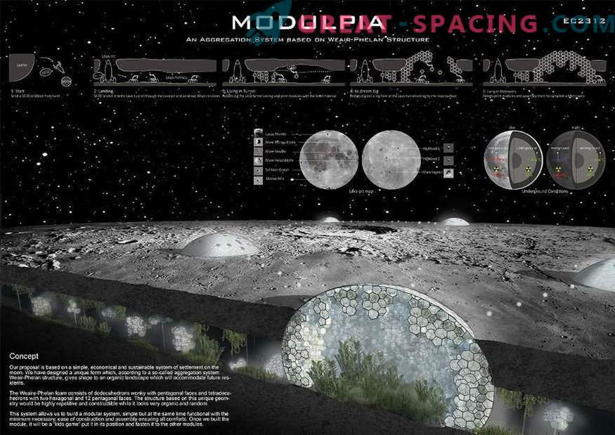 Vilka kolonier kommer att se ut på månen. Vi erbjuder 3 alternativ
