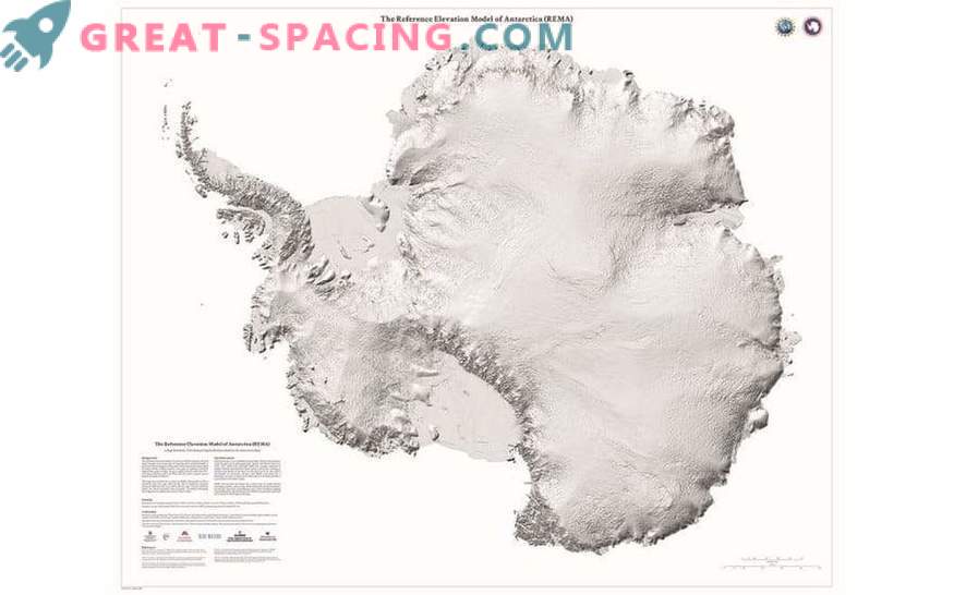 Fantastisk information om Antarktis i den nya kartan med hög upplösning