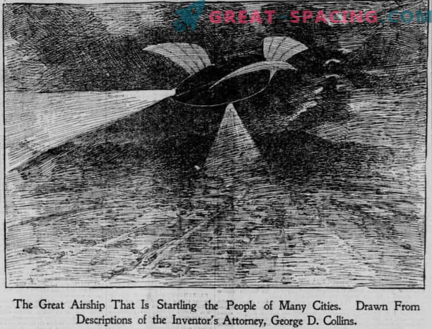 Mystisk luftskepp eller oidentifierat föremål. Vad beskrev vittnen 1896