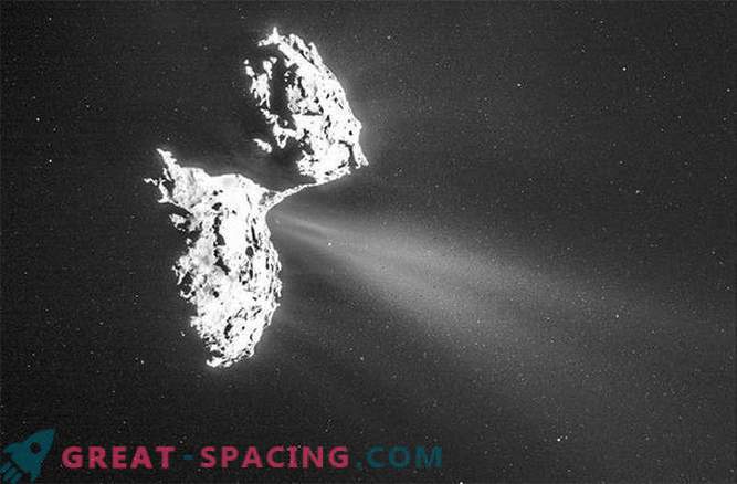 Rosetta fångar gasströmmar som flyr från en komet