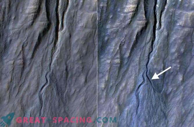 En ny gully upptäcktes på Mars