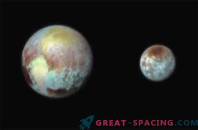 Nya Horizons gjorde ett färgfoto av Pluto och Charon