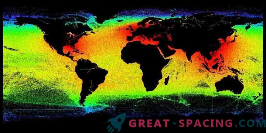 Satelliter har skapat en detaljerad bild av marin aktivitet