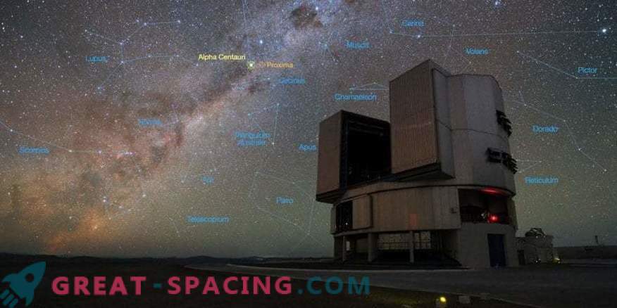 Teleskopet letar efter främmande världar i det närliggande stjärnsystemet