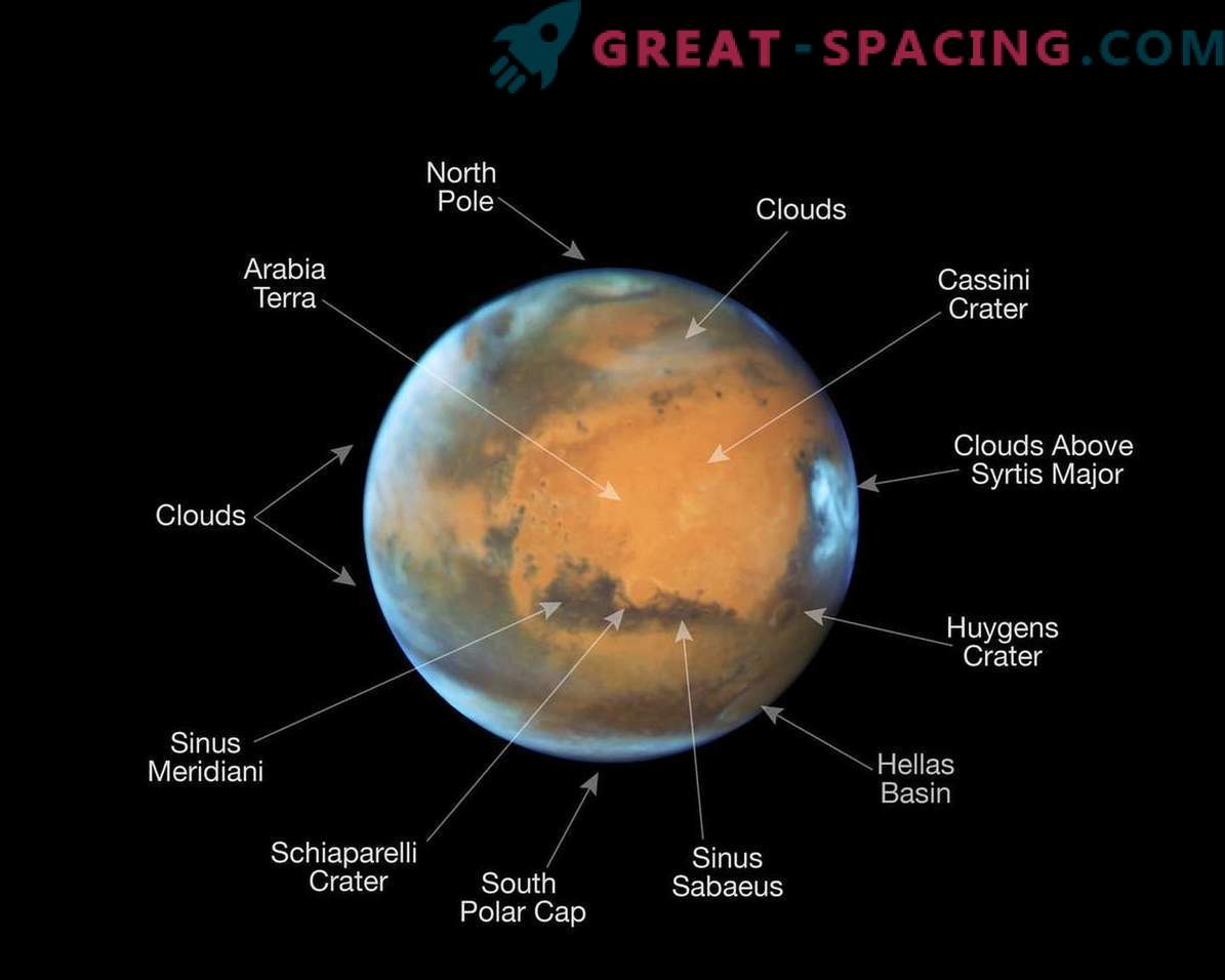 Hubble gjorde en bild av Mars under konfrontationen av den röda planeten