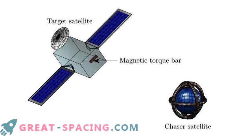 Magnetisk bogserbåt för döda satelliter