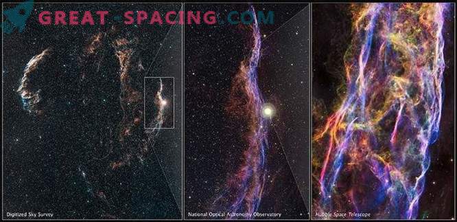 Hubble har gett nya, förstorade bilder av Voil Nebula