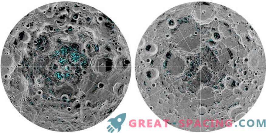 Na lunarnih polih je potrjena prisotnost ledu