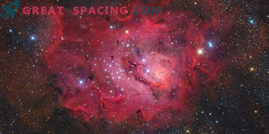 Laguna Nebula på en Starry Bakgrund