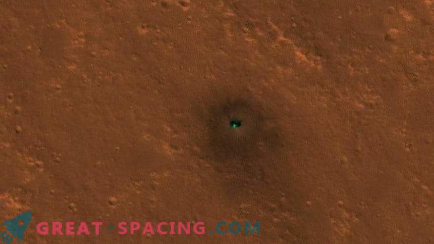 InSight-landningsfältet på bilder från rymden