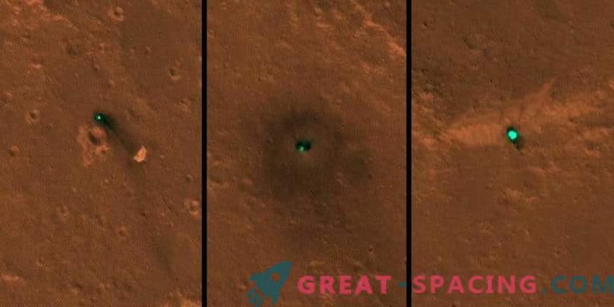 InSight-landningsfältet på bilder från rymden