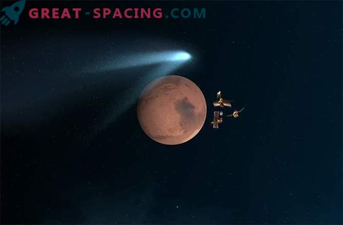 Martian rymdfarkoster rapporterade om deras nära möte med en komet