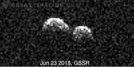 Observatorier förenar sig för att studera en sällsynt dubbel asteroid.