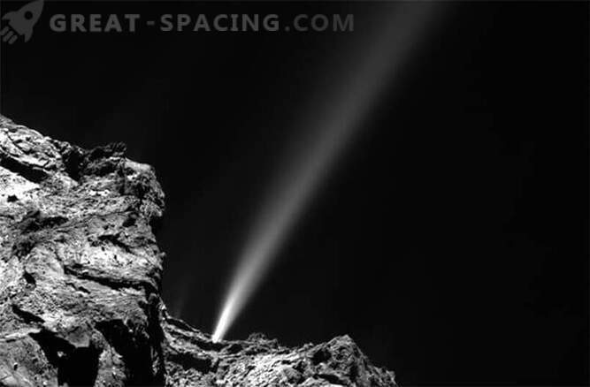 Komeet Rosetta heeft vandaag de helderste straal weggegooid.