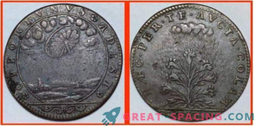 Mönstret på en gammal fransk mynt från 1700-talet liknar ett främmande skepp. Yttrande ufologov